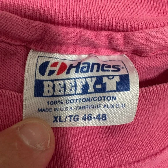 Vintage Hanes Beefy-T Kai Opua Canoe Club Hawaii Shirt Single Stitch Pink XL - Picture 3 of 16
